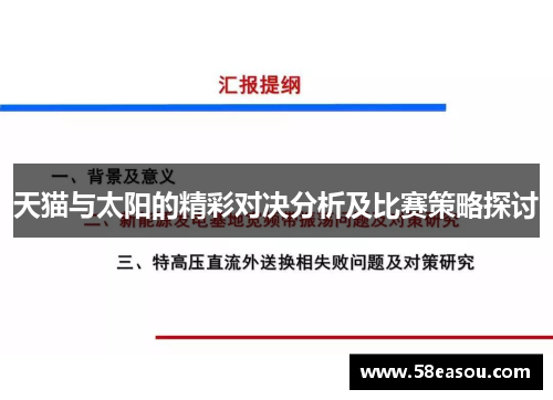 天猫与太阳的精彩对决分析及比赛策略探讨